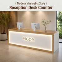 Harga Pabrik Meja Resepsionis Salon Kecantikan Kayu Modern untuk Hotel Pusat Perbelanjaan - Furnitur Komersial Custom