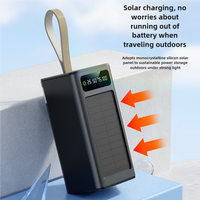 Meilleur Vendeur Top Batterie Externe Solaire d'Extérieur 30000mAh 50000mAh 60000mAh Voyage Chargeur Solaire Portable 5 Panneaux