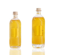 Bouteille de whisky en verre de luxe personnalisée de 500 ml avec motif d'aigle pour le branding des spiritueux et l'emballage en marque blanche