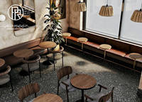 Idées de décoration de café-bar moderne, ensemble de mobilier pour café, design pour centre commercial, utilisation commerciale