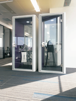 Cabine téléphonique de bureau moderne en alliage d'aluminium personnalisée avec design amovible, isolation phonique et insonorisation pour utilisation en salle de sport ou au bureau