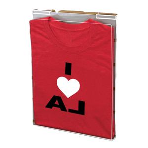 Cadre d'affichage personnalisé transparent en acrylique Slatwall pour <span class=keywords><strong>t</strong></span>-<span class=keywords><strong>shirt</strong></span> présentoir de qualité supérieure - Product Image 2