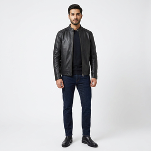 New <b>Leather</b> <b>Jacket</b> for <b>Men's</b> 2026 Wholesale Fashion <b>Men</b> Genuine <b>Leather</b> <b>jacket</b> for <b>men</b> - Product Image 1