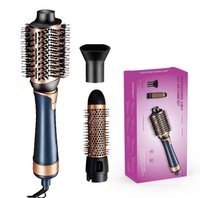 Peigne sèche-cheveux 3-en-1 à chauffage électrique pour coiffage rapide, lissage et volumisation, avec 15 niveaux de température réglables