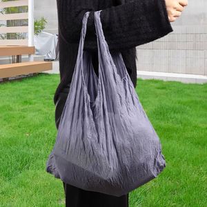 Sac à bulles personnalisé avec logo, sac à bulles extensible magique, grande capacité, polyester écologique, sac fourre-tout surdimensionné, plissé, sac haut de gamme - Product Image 4