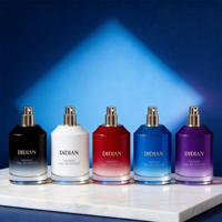 Flacon de parfum en verre vide de luxe 30ml 50ml 100ml avec bouchon noir et boîte cylindrique, contenant de parfum pour coffret cadeau