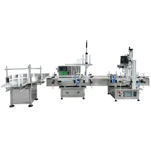 DOVOLL Automatic liquid paste water filling sealing screw cap labeling machine production line