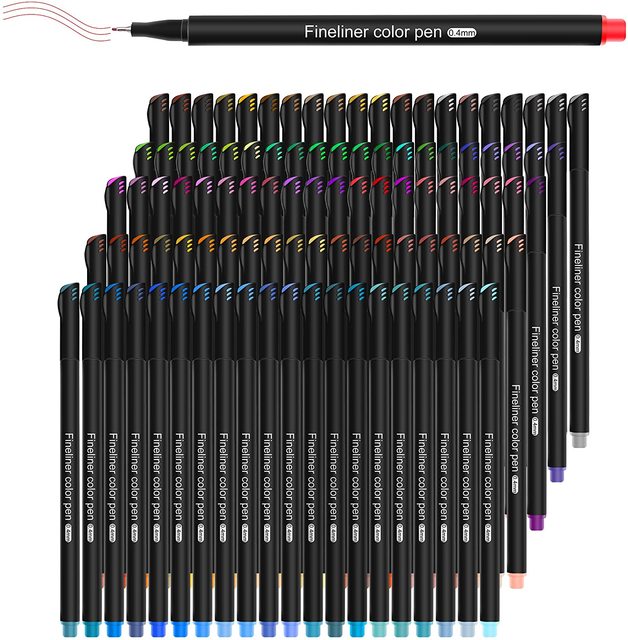 18 Colors Journal Planner Pens Colored Fine Point Fineliner Drawing Art Markers for Bullet Journaling Scrapbooking Writing
