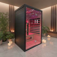 Sauna domestique KXN KXN001, sauna de luxe en bois massif de cèdre, chauffage infrarouge électrique, 5 radiateurs, design moderne, panneau de commande informatique