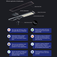 Fabrication de lampadaires à led solaires intégrés de qualité supérieure ip66 120w étanche commerciale