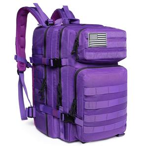 Custom Logo 45L Tactical Backpack Molle Pack Waterproof <b>Rucksack</b> Zipper Oxford for <b>Camping</b> Hiking - Product Image 1