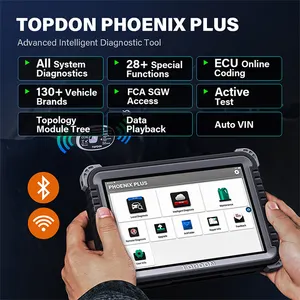 TOPDON Phoenix Plus Scanner de moteur de voiture, outil de Diagnostic automatique automobile, codage Ecu, Wifi, prise Obd2, testeur automatique