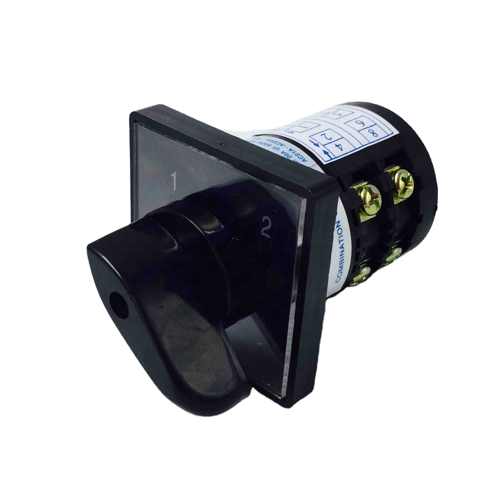 Электрический 2 Позиция 1-2 HZ5B-20/2 Переключение поворотный переключатель cam 20A 2 полюса 8 клемм Серебряный токоподводящий система управления