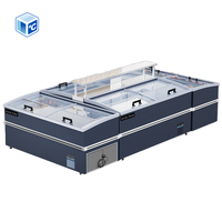 Équipement de supermarché 10 ℃   -25 ℃   Vitrine Réfrigérée Combinée pour Îlot de Présentation Alimentaire en Supermarché