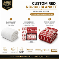 Couverture en flanelle de Noël personnalisée en gros, couvertures polaires douces et moelleuses personnalisées pour les cadeaux d'entreprise