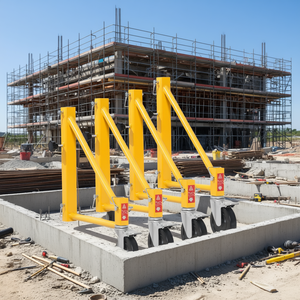 Paquete de 4 Patas de Apoyo para Andamios, Capacidad de Carga de 450 kg, Ruedas Giratorias de Acero al Carbono, Resistentes a la Oxidación, Galvanizadas, para Uso en Talleres - Product Image 2