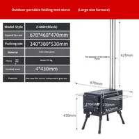 Réchaud de camping portable personnalisé en acier au carbone pliable, compagnon idéal pour les tentes et le camping, adapté à toutes les saisons et à une utilisation en extérieur.