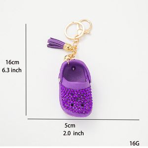 Mini llavero ecológico de goma PVC con diamantes, colgante de vaso de barra de hielo con letras impresas, para colgar en mochilas o como soporte para pintalabios. - Product Image 2