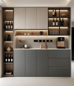 ตู้แช่ไวน์ดีไซน์หรูหราทันสมัยสำหรับขายส่ง พร้อมประตูกระจกและชั้นวางไวน์ สำหรับบาร์ คลับ และเฟอร์นิเจอร์ธุรกิจ - Product Image 4