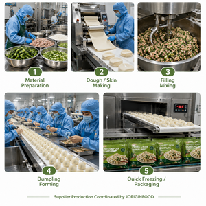 Dumplings <span class=keywords><strong>de</strong></span> <span class=keywords><strong>Porc</strong></span> Surgelés Instantanés Prêts à Cuisiner 240g (Paquet <span class=keywords><strong>de</strong></span> 12 Pièces) pour la Vente en Gros - Product Image 4