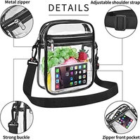 Sac messager imperméable personnalisé Sac à bandoulière transparent en PVC transparent pour femmes avec prix de gros