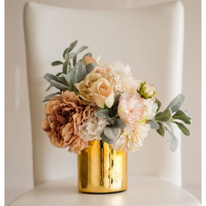 Maceta de latón para flores de interior, mini maceta de metal para decorar el interior del hogar y mesa, de latón - Product Image 1