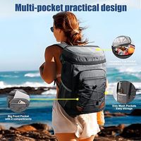 Sac à dos isotherme étanche pour hommes et femmes, capacité de 36 canettes, sac à dos isotherme souple, imperméable, grande capacité