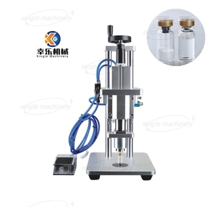 Pequeña prensa automática de escritorio, vial de perfume, tapa de aluminio, sellado neumático, máquina taponadora de botellas de plástico y vidrio - Product Image 5