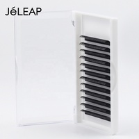 Fabricant Professionnel Chine Jeleap 0.07MM Cils en éventail faits à la main Noir Naturel Pointes Plates Simples Extensions de Cils