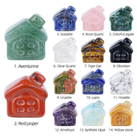 Sculpture en pierre naturelle en gros : Rose Quartz, Agate, Cristal, Améthyste – Mini maison sculptée pour la décoration intérieure et les cadeaux