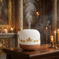 Diffuseur d'huiles essentielles à ultrasons, humidificateur électrique à brume froide, parfumé, avec motif imprimé