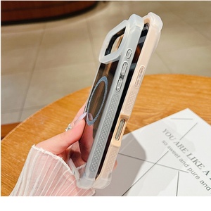 Funda Protectora Magnética Transparente para Teléfono Móvil, con Purpurina, para iPhone 17 Air 16 15 Pro Max, TPU 2 en 1, Cubierta Trasera Transparente - Product Image 5