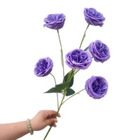 Fleurs artificielles en soie Austin Rose, 6 têtes, mini-rose artificielle, tiges pour arrangements floraux d'hôtels, mariages, salles de réception