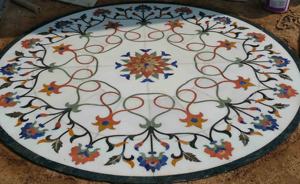 Venta caliente incrustaciones de mármol piedra Natural estilo indio tradicional mármol piedra decorativa artesanías para pisos - Product Image 2