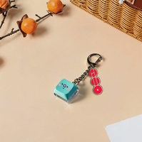 Wholesale BT21 Keycap Keychain Jin JK V RM J-hope Jimin Suga Acrylic Lighting Keyboard Keychain Kawaii Btis Keycap Keychain
