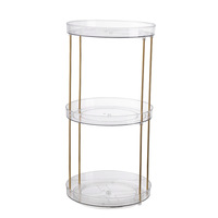 Boîte de rangement en plastique pour la maison, organisateur de bureau, étagère rotative essentielle pour la cuisine, style moderne minimaliste, directement de l'usine