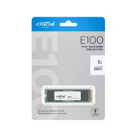Penting E100 SSD 480GB Hard Drive 1TB PCIe 4.0 Gen4 SSD 2280 NVMe M.2 Upto 5000MB/dtk SSD Internal untuk Desktop dan Laptop