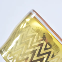 Porte-bougie chauffe-plat en verre gravé plaqué or pour la décoration de Noël et de la Saint-Valentin