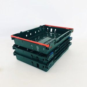 Cesta <span class=keywords><strong>de</strong></span> Plástico Perforada Apilable para Verduras con Asa <span class=keywords><strong>de</strong></span> Agarre, Compra al por Mayor |   Caja Apilable para Frutas para Uso en Supermercados - Product Image 5