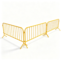 Barrière temporaire de contrôle des foules en métal recouvert de PVC pour événements et concerts, clôture de chantier, hauteur de 6 pieds, tailles personnalisées