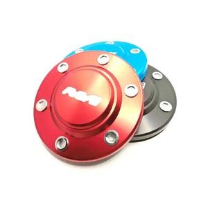 Cache-moyeu de roue en aluminium 5 trous bleu pour modernisation et personnalisation du logo - Product Image 2