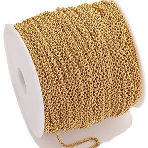Stainless Steel Gold Plated <b>Cross</b> <b>Chain</b> For Bracelet Making H1590 - Product Image 5