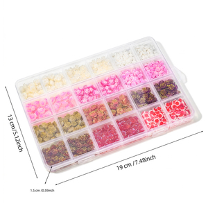 24 Adornos Románticos para <span class=keywords><strong>Uñas</strong></span> <span class=keywords><strong>con</strong></span> Forma de Rosa, Decoraciones 3D de Resina Multicolor <span class=keywords><strong>con</strong></span> Purpurina Dorada para <span class=keywords><strong>Uñas</strong></span> de Boda - Product Image 6