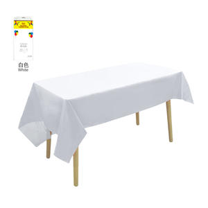 Manteles de plástico desechables-Cubiertas de mesa de película de aluminio PE de color sólido, obsequios promocionales para fiestas y eventos a prueba de aceite - Product Image 3
