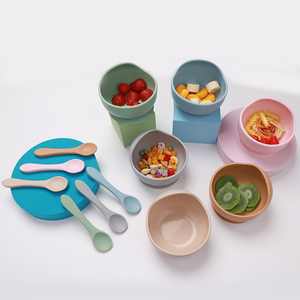 Bol d'alimentation pour bébé en silicone à motif <span class=keywords><strong>de</strong></span> dessin animé, qualité alimentaire, avec fonction d'aspiration - Product Image 5