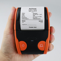Imprimante thermique portable mini sans fil BT USB de 2 pouces pour reçus, factures et billets avec papier d'impression de 58 mm compatible avec Android et Windows