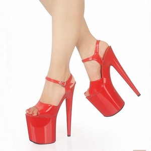 Sandalias Plataforma 17CM High Peep Toe Fashion Lace up Women Pole <b>Dance</b> Shoes Platform Stripper <b>Heels</b> for Ladies - Product Image 3