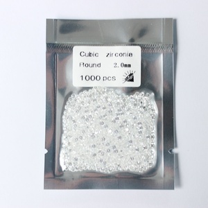 Circonita Blanca Redonda Pequeña de 2.0mm de Alta Calidad, Cortada a Máquina, para Engaste de Joyería al por Mayor - Product Image 2