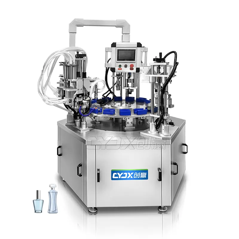 CYJX sıvı dolum makinesi otomatik Metal alüminyum sprey şişe parfüm dolum kapatma sıkma makinesi