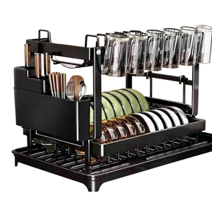 Scolapiatti da Cucina Pieghevole a Doppio Ripiano in Acciaio Inossidabile, Portatile, Multifunzione, Grande Capacità, Vendita Diretta dalla Fabbrica - Product Image 3
